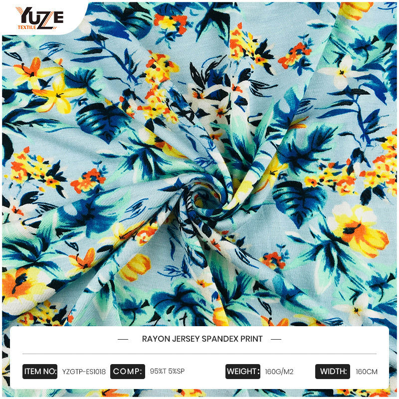 YZGTP-ES1018レーヨンジャージースパンデックスプリント