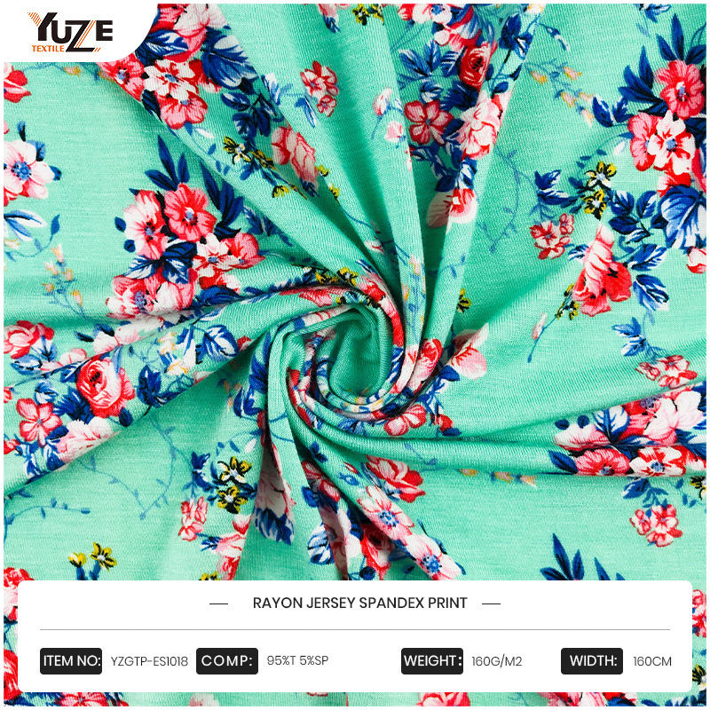 YZGTP-ES1018-2レーヨンジャージースパンデックスプリント