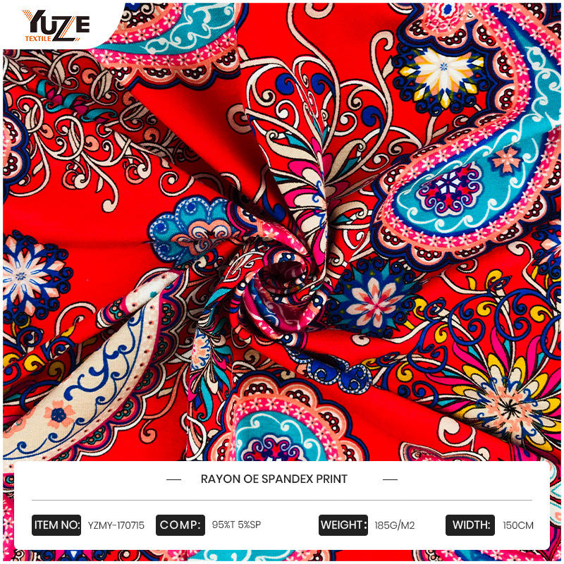 yzmy-170715 rayon oeスパンデックスプリント