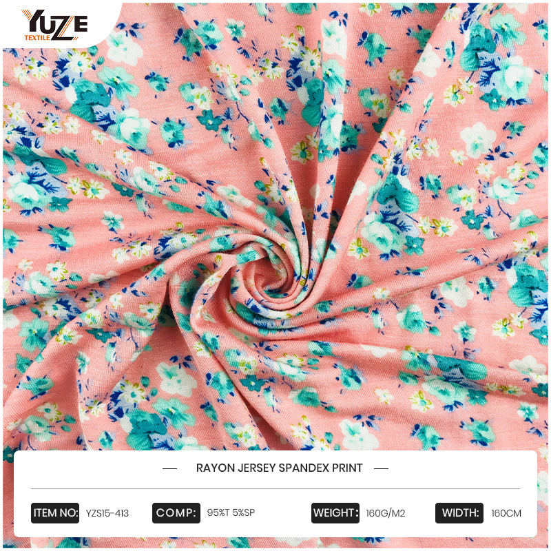 YZS15-413レーヨンジャージースパンデックスプリント