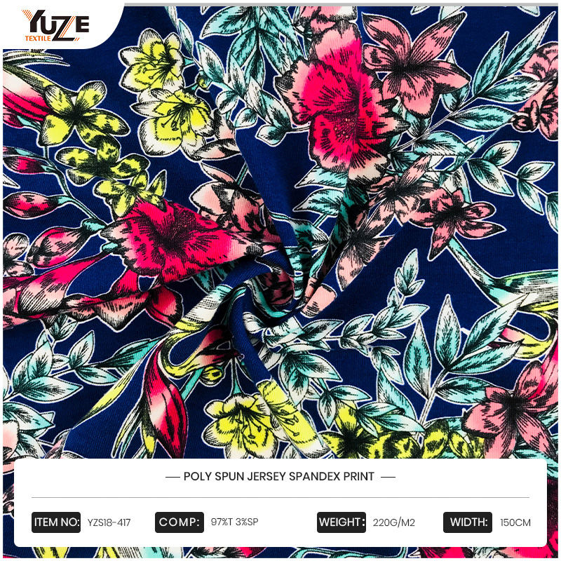 YZS18-417ポリスパンジャージースパンデックスプリント