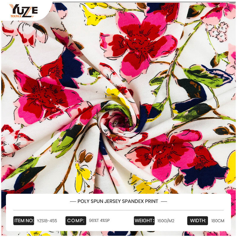 YZS18-455ポリスパンジャージースパンデックスプリント