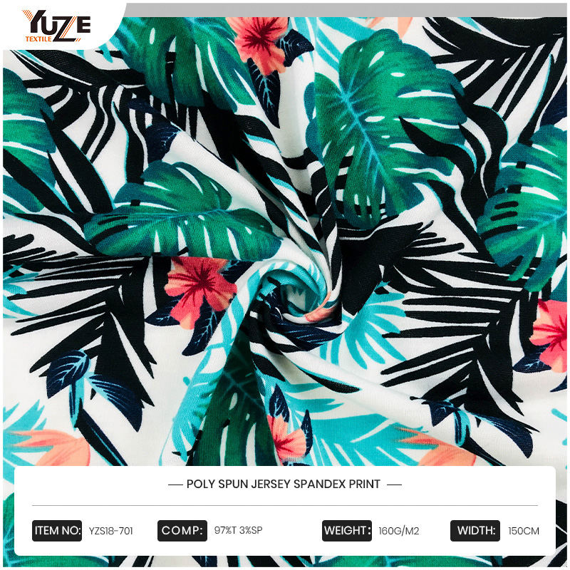 YZS18-701ポリスパンジャージースパンデックスプリント