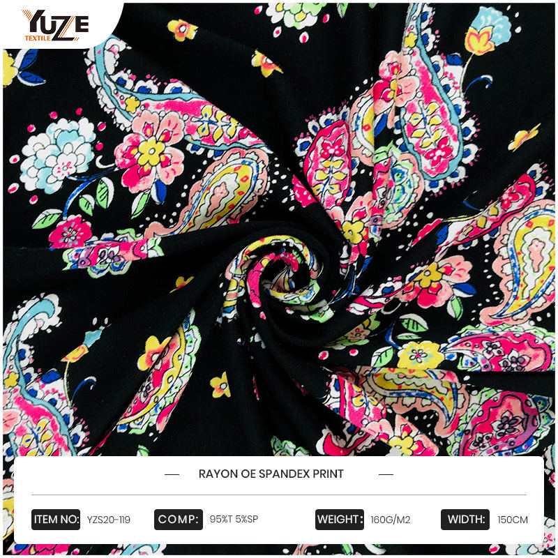 YZS20-119 RAYON OE SPANDEXプリント