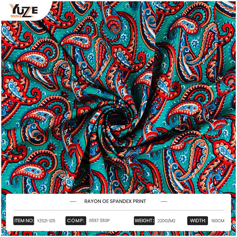 YZS21-125 RAYON OE SPANDEXプリント