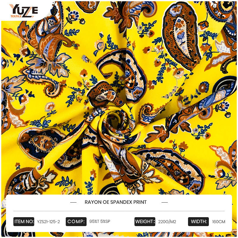 YZS21-125-2レーヨンOEスパンデックスプリント