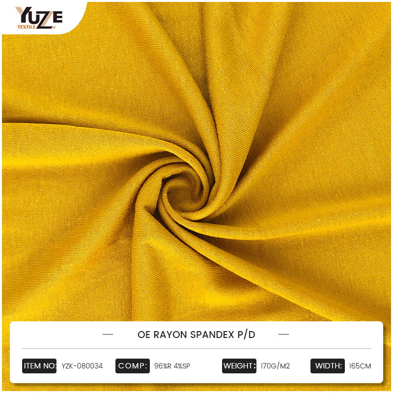 レーヨンスパンデックスニットファブリックの弾性特性により、スポーツウェアやカジュアルウェアで傑出しています